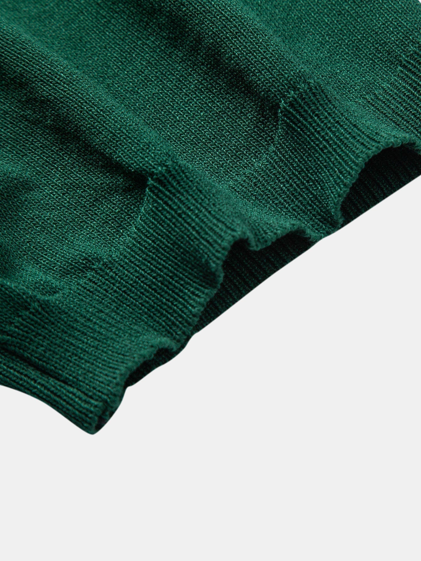 Stripe Jacquard Knit Polo Shirt & Straight Leg Ribbed Pants