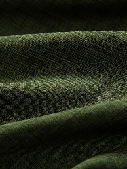 Short Sleeve Stand Collar Shirt & Straight Leg Linen Pants