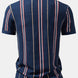 Stripe Crochet Button Up Shirt & Straight Leg Linen Pants