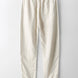 Striped Eyelet Knit Zip Up Polo Shirt & Straight Leg Linen Pants