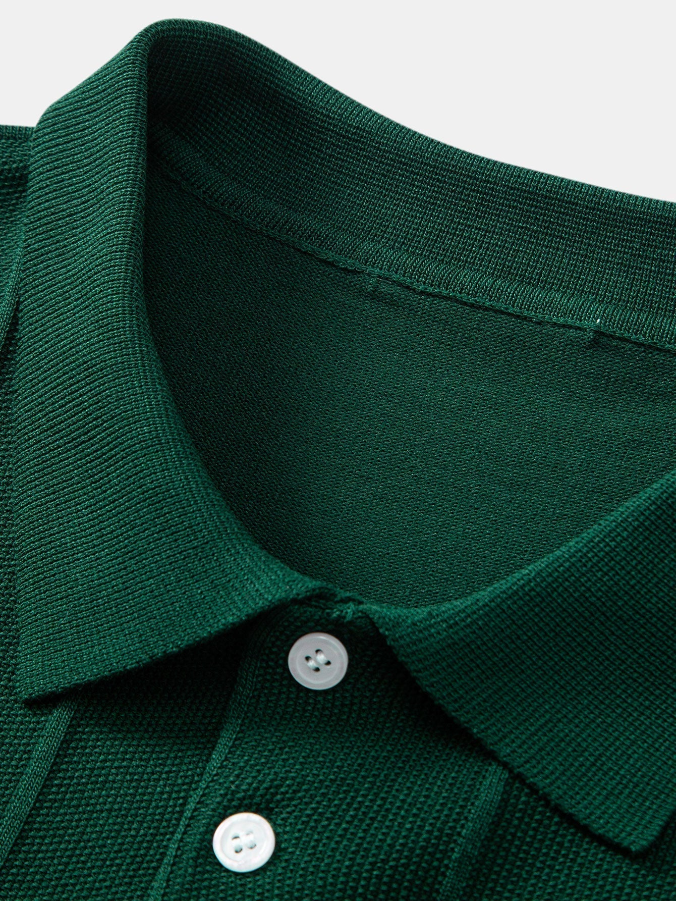 Stripe Jacquard Knit Polo Shirt & Straight Leg Ribbed Pants