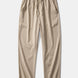 Geometric Striped Jacquard Button Up Shirt & Crinkle Textured Straight Leg Pants