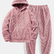 Geometric Jacquard Teddy Hoodie & Jogging Pants